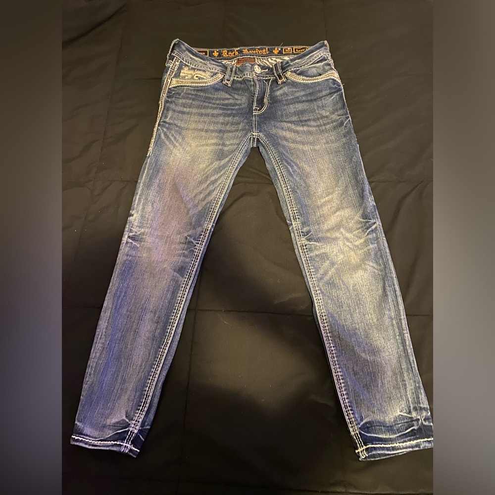 Women’s Rock Revival raven, ankle skinny